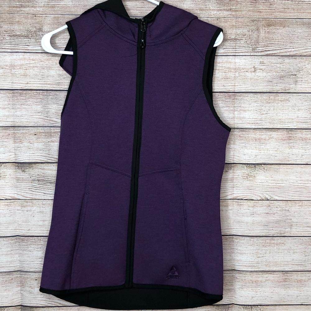 Gerry Purple Soft Cozy Hooded Vest Size Small